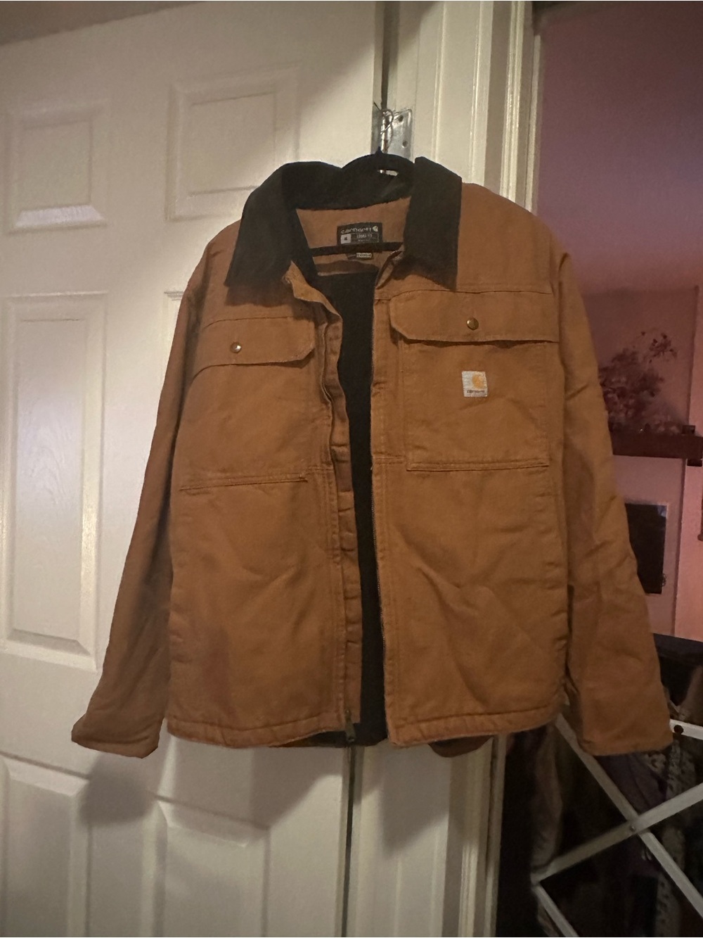 Carhartt Men’s Loose Fit Brown Canvas Jacket M Duck